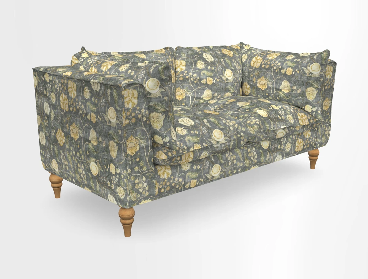 Aysgarth 3 Seater Sofa in Furrow Stripe Broad and Furrow Stripe Narrow Sunflower