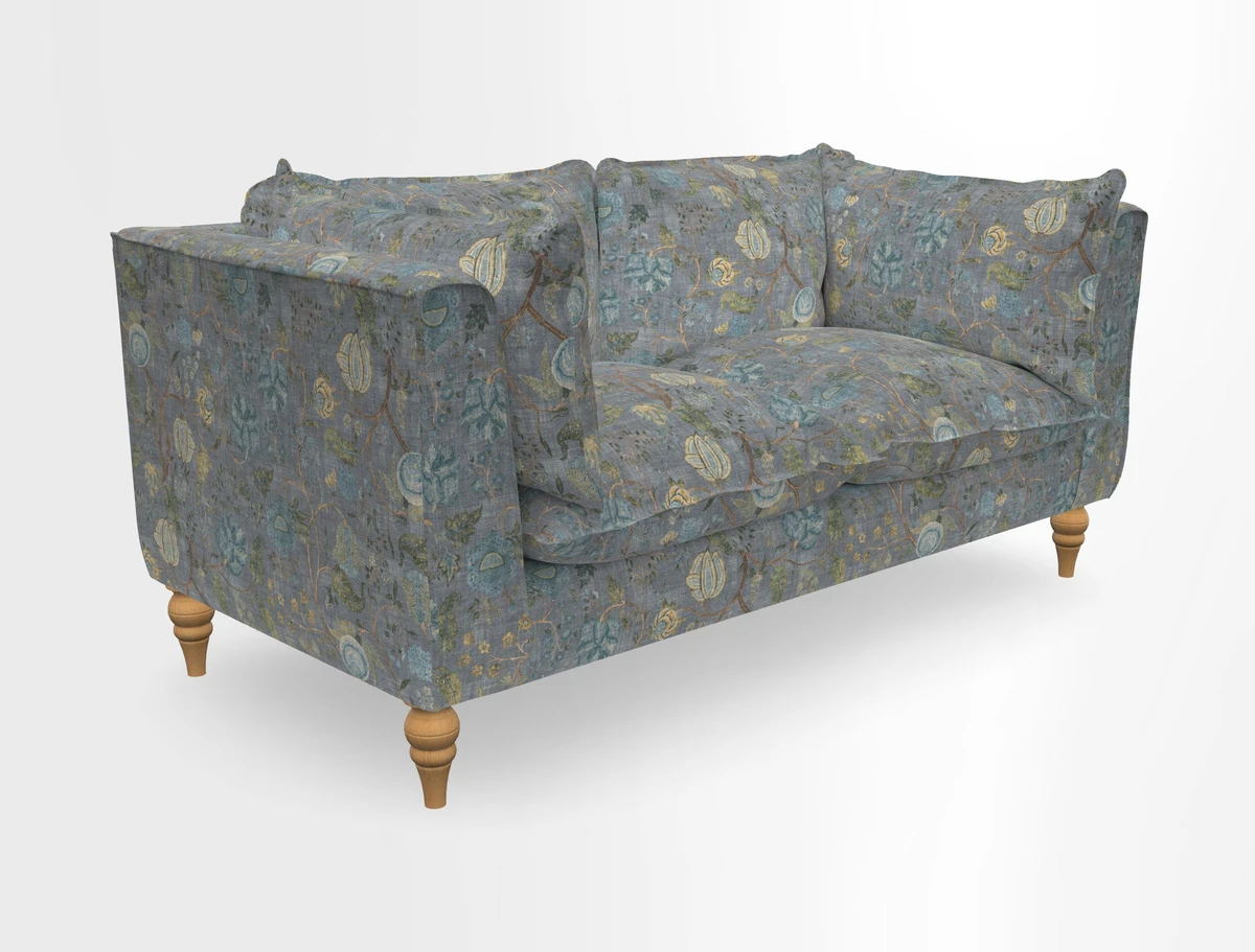 Aysgarth 3 Seater Sofa in Furrow Stripe Broad and Furrow Stripe Narrow Sunflower