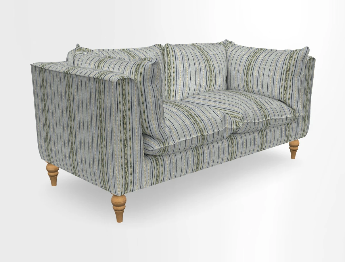 Aysgarth 3 Seater Sofa in Furrow Stripe Broad and Furrow Stripe Narrow Sunflower
