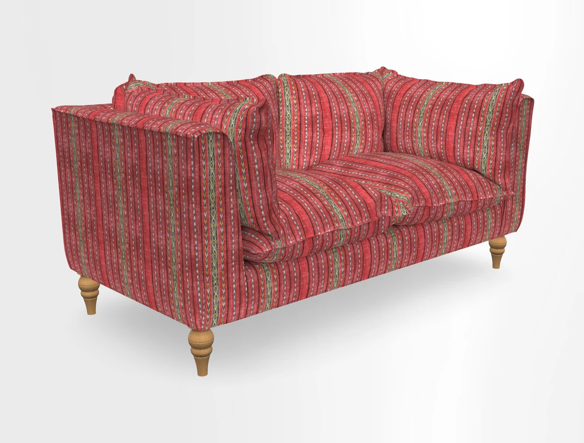 Aysgarth 3 Seater Sofa in Furrow Stripe Broad and Furrow Stripe Narrow Sunflower