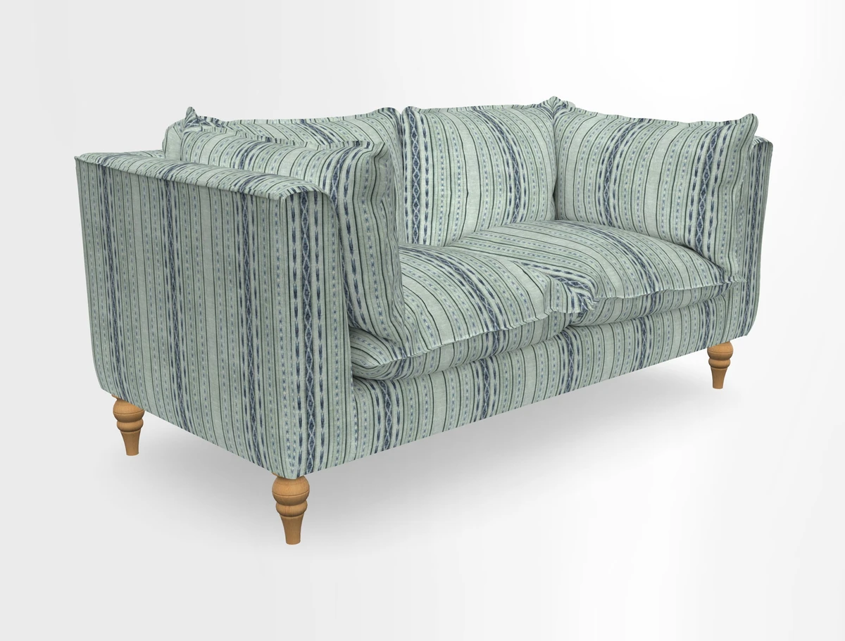 Aysgarth 3 Seater Sofa in Furrow Stripe Broad and Furrow Stripe Narrow Sunflower