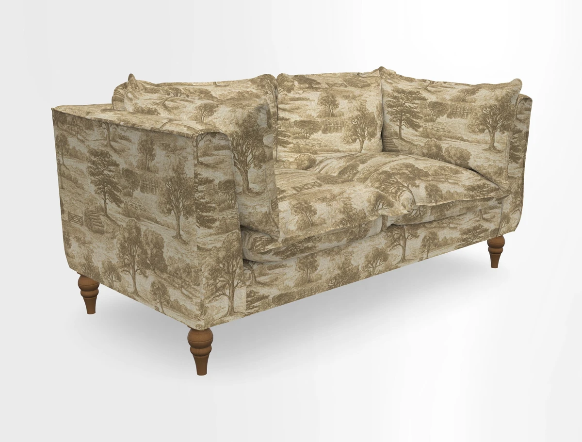 Aysgarth 3 Seater Sofa in Furrow Stripe Broad and Furrow Stripe Narrow Sunflower