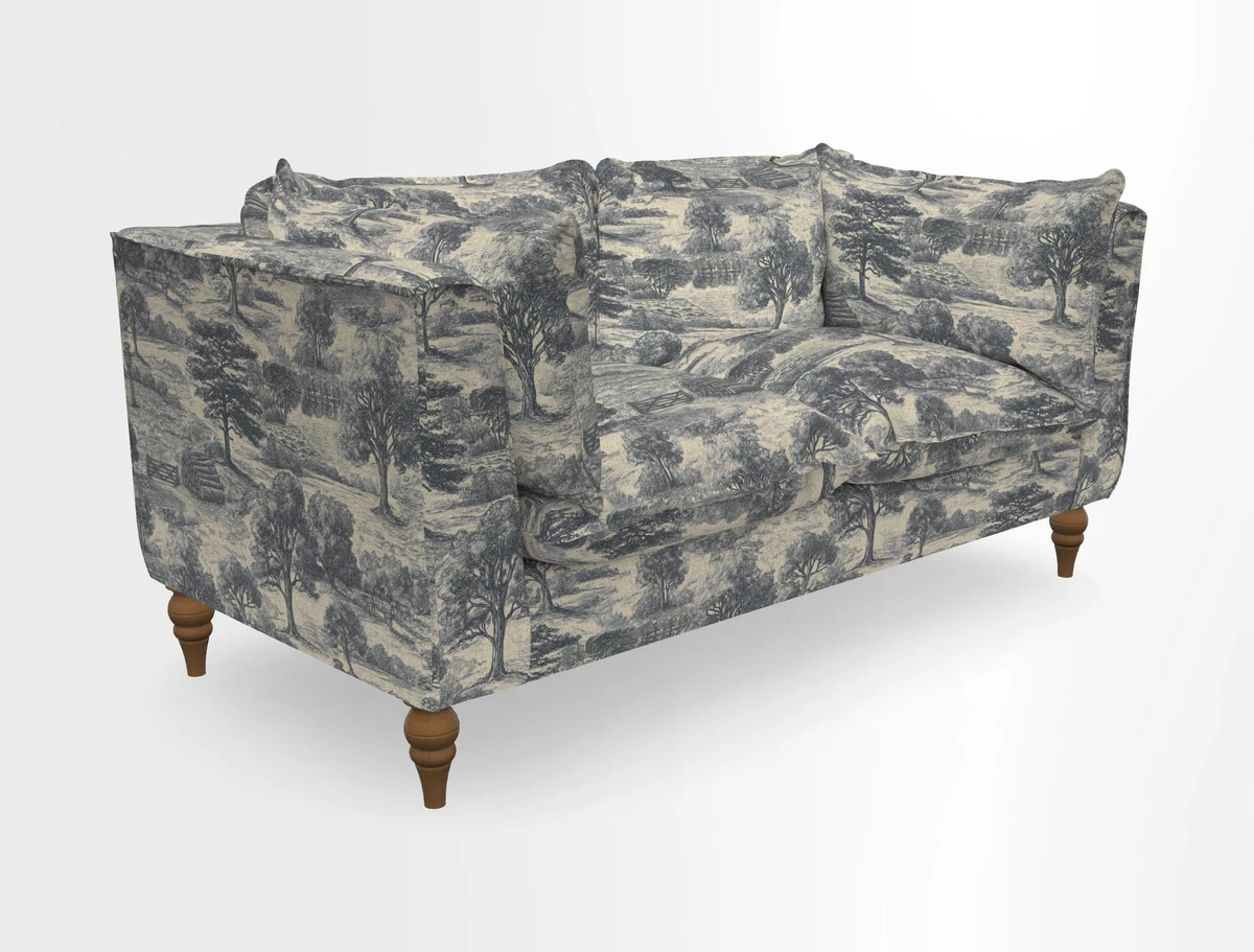 Aysgarth 3 Seater Sofa in Furrow Stripe Broad and Furrow Stripe Narrow Sunflower