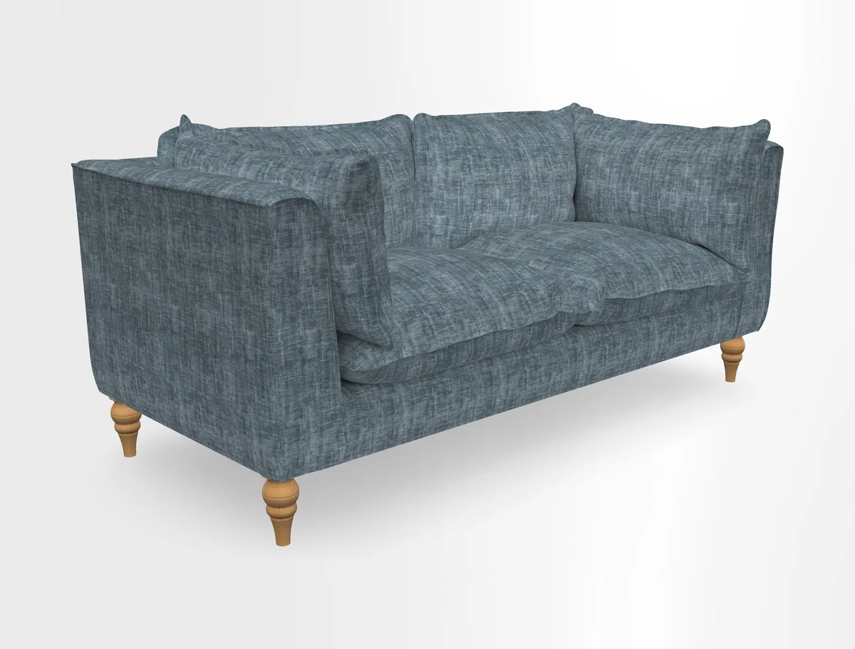 Aysgarth 3 Seater Sofa in Furrow Stripe Broad and Furrow Stripe Narrow Sunflower