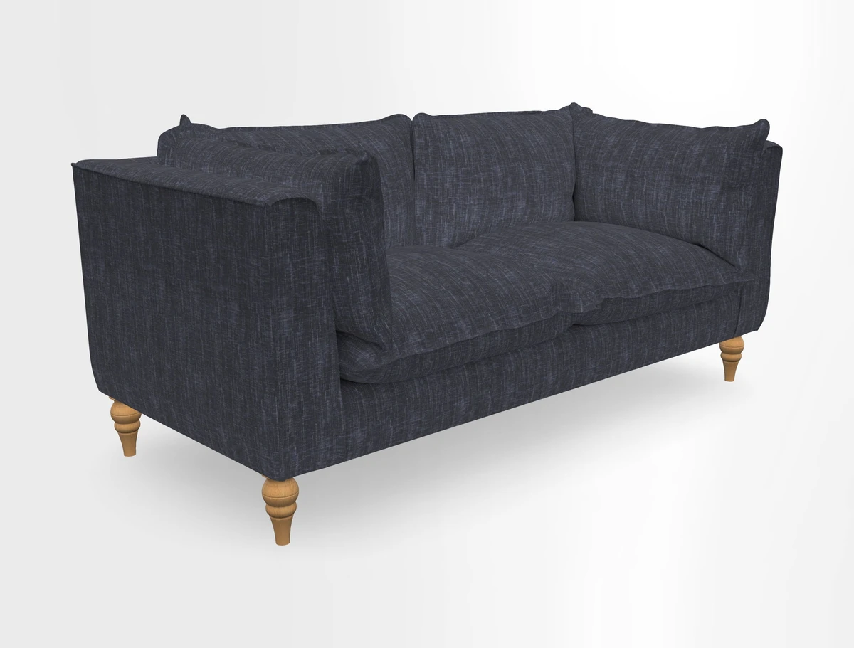 Aysgarth 3 Seater Sofa in Furrow Stripe Broad and Furrow Stripe Narrow Sunflower