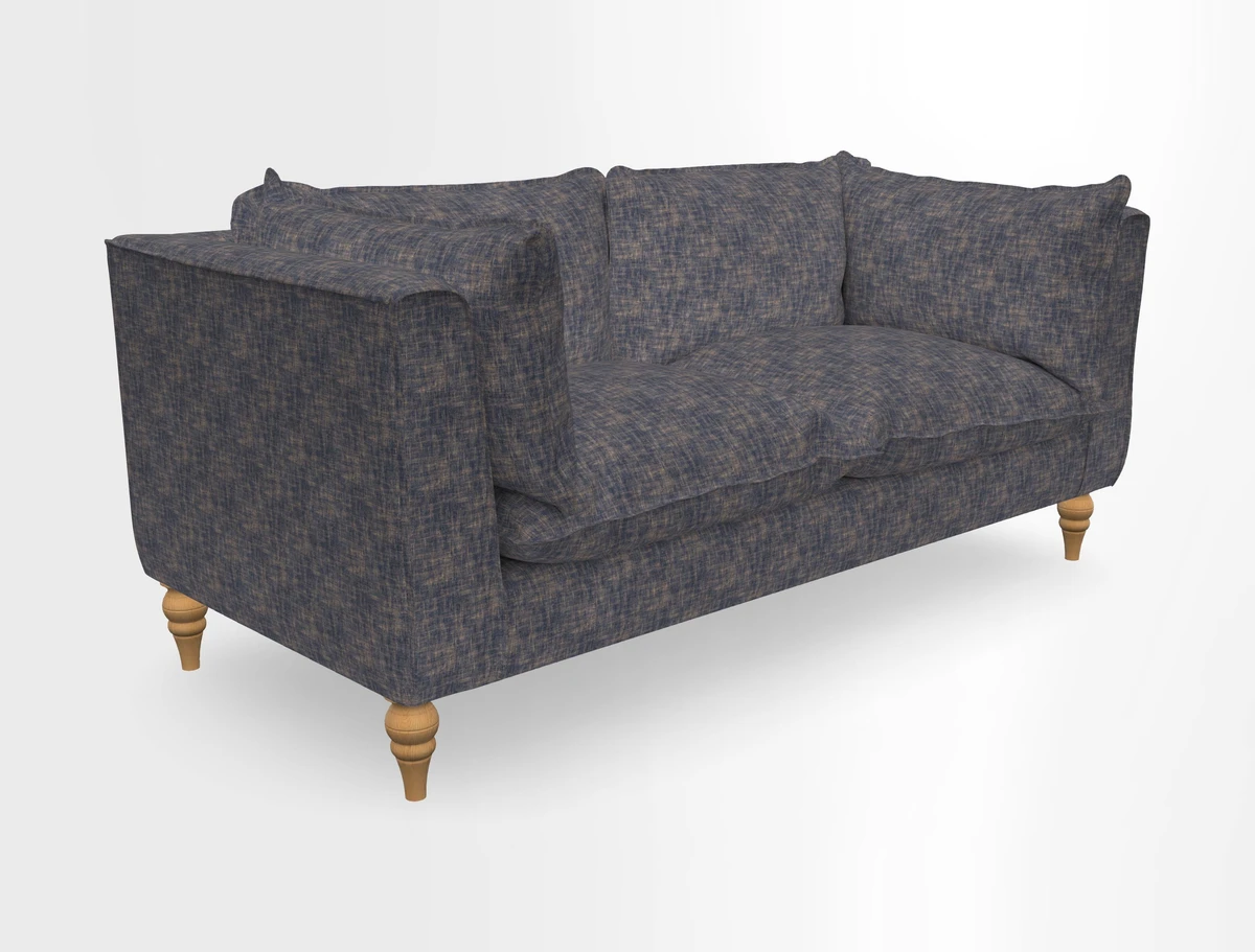 Aysgarth 3 Seater Sofa in Furrow Stripe Broad and Furrow Stripe Narrow Sunflower