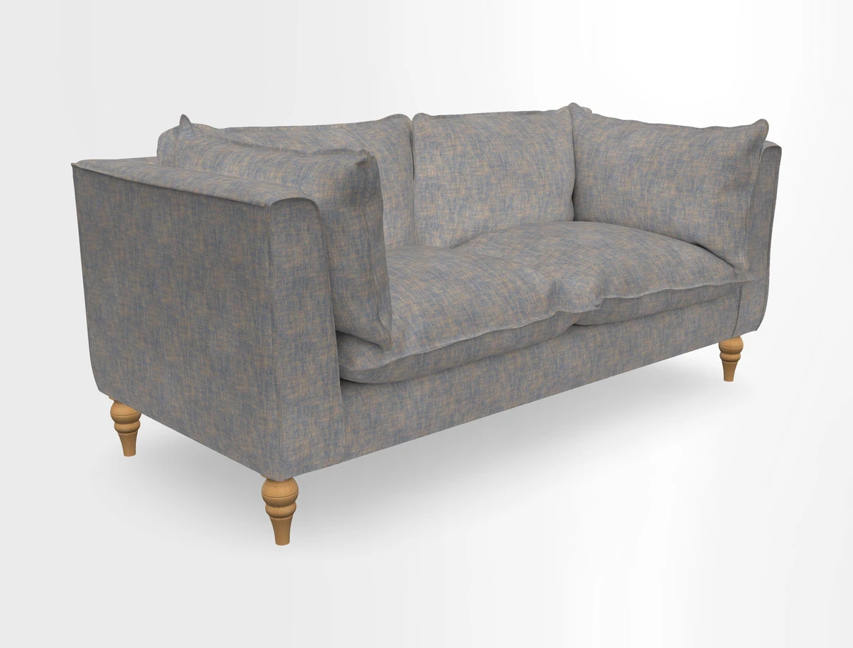 Aysgarth 3 Seater Sofa in Furrow Stripe Broad and Furrow Stripe Narrow Sunflower
