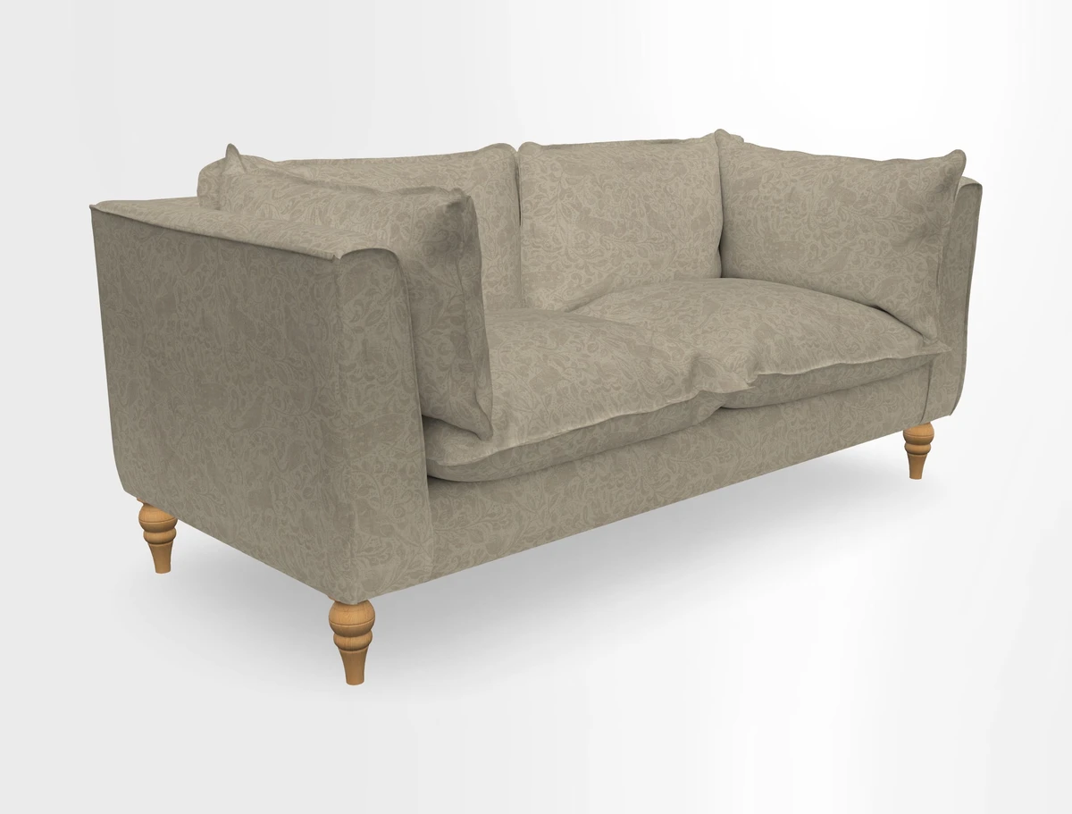 Aysgarth 3 Seater Sofa in Furrow Stripe Broad and Furrow Stripe Narrow Sunflower