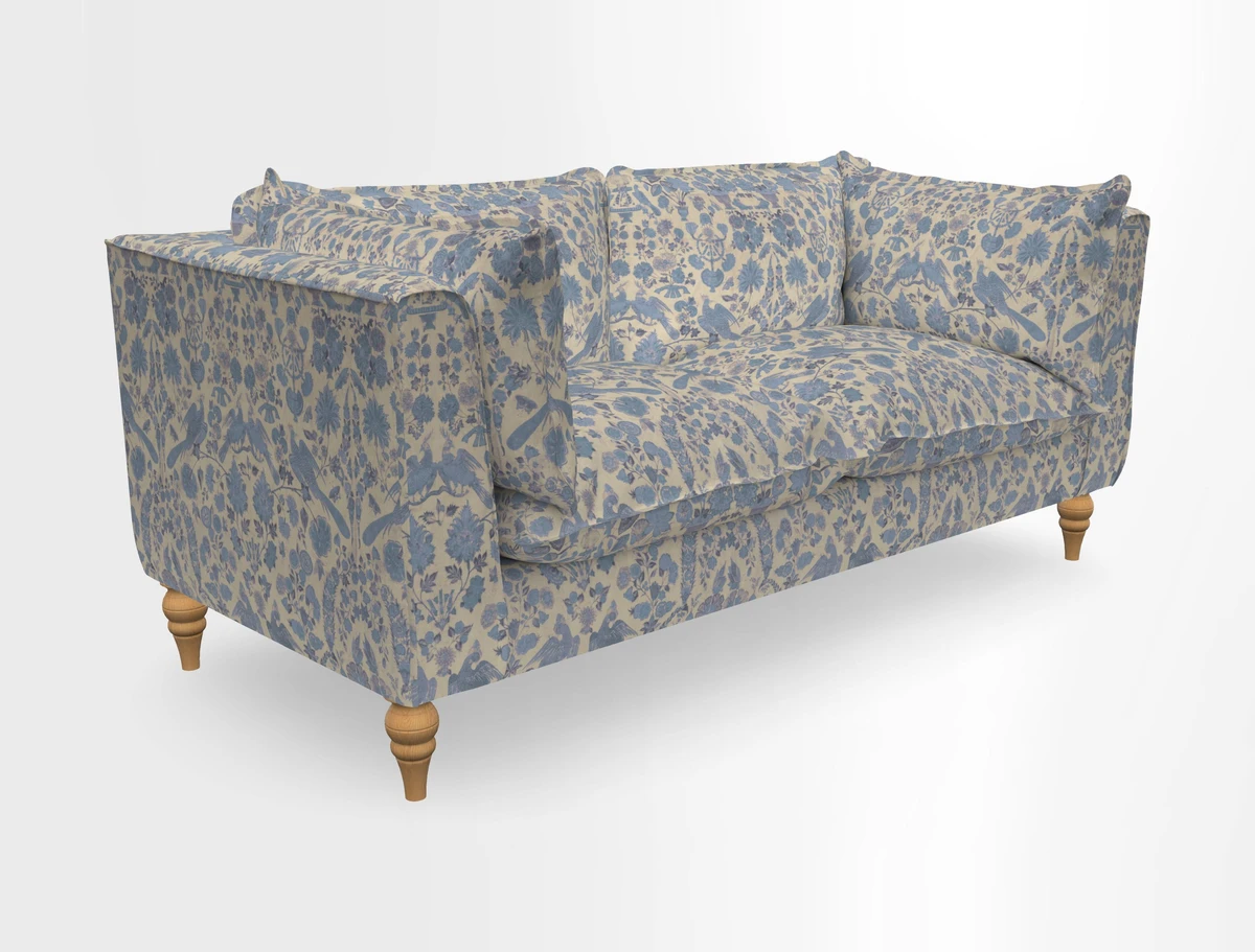 Aysgarth 3 Seater Sofa in Furrow Stripe Broad and Furrow Stripe Narrow Sunflower