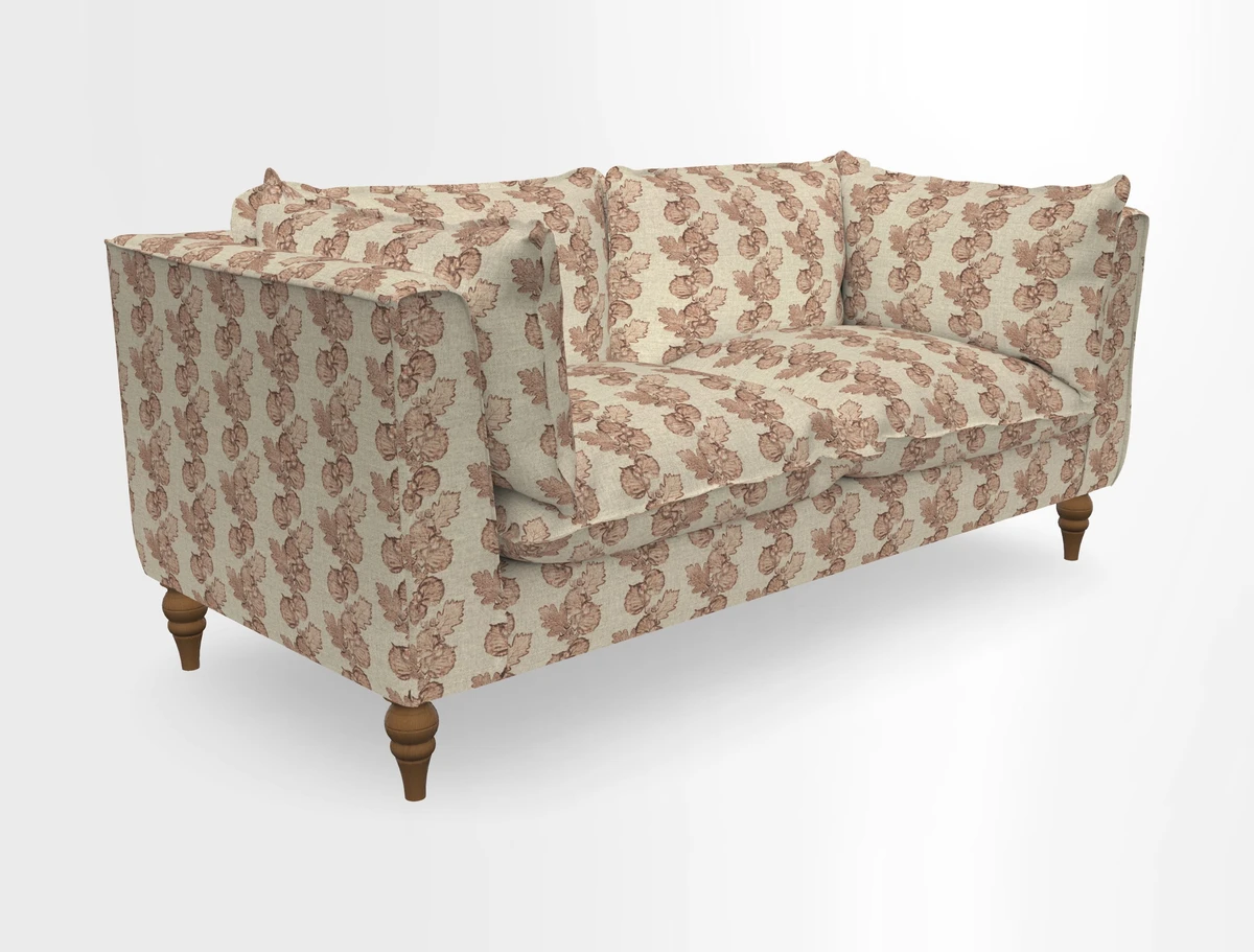 Aysgarth 3 Seater Sofa in Furrow Stripe Broad and Furrow Stripe Narrow Sunflower