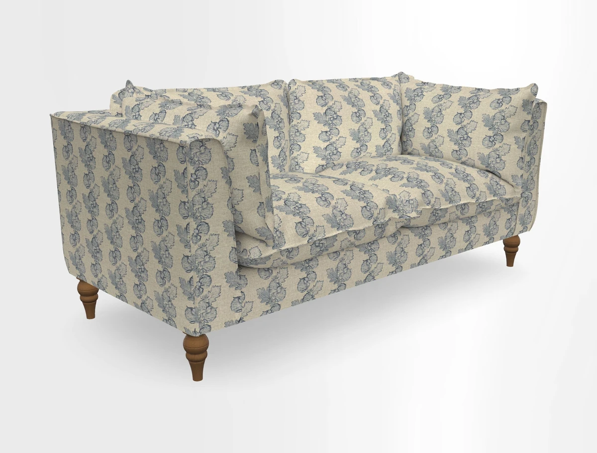 Aysgarth 3 Seater Sofa in Furrow Stripe Broad and Furrow Stripe Narrow Sunflower
