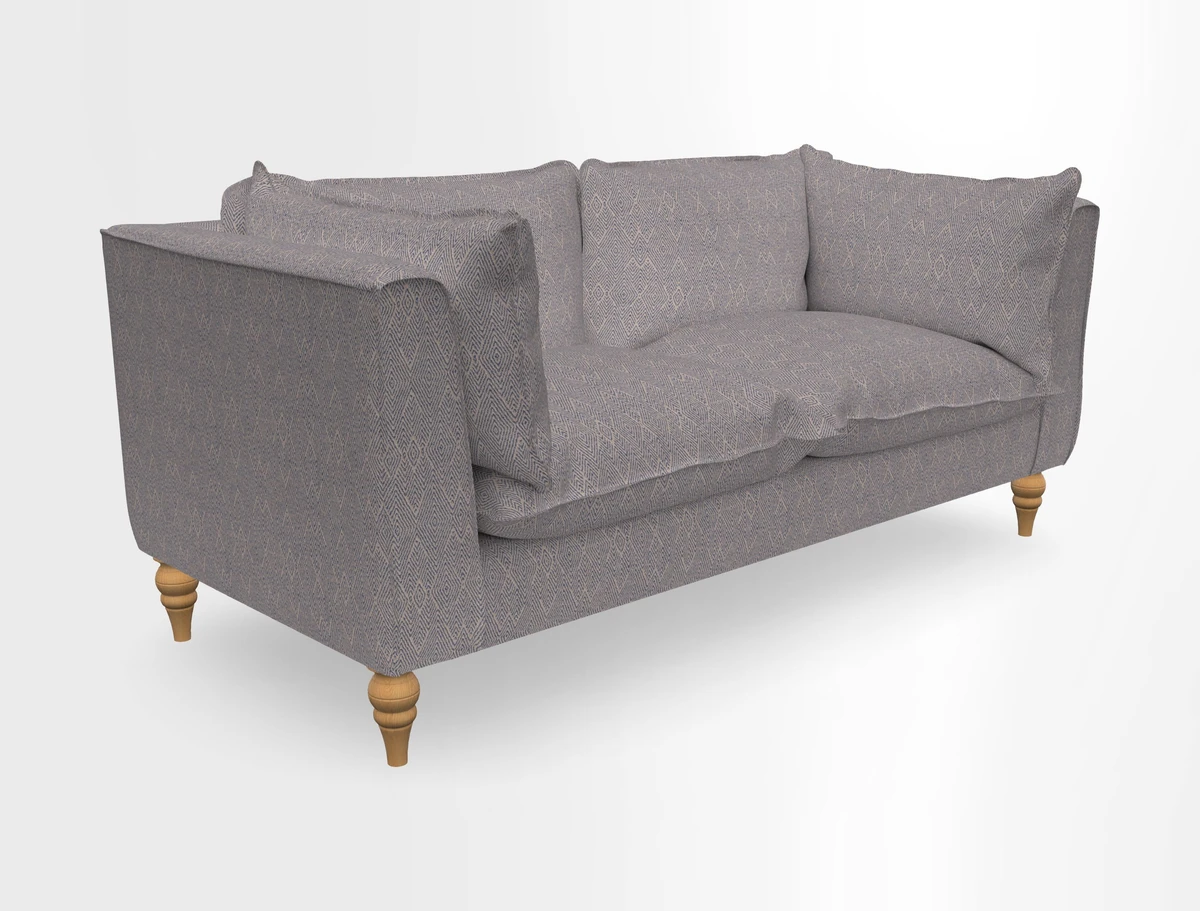 Aysgarth 3 Seater Sofa in Furrow Stripe Broad and Furrow Stripe Narrow Sunflower