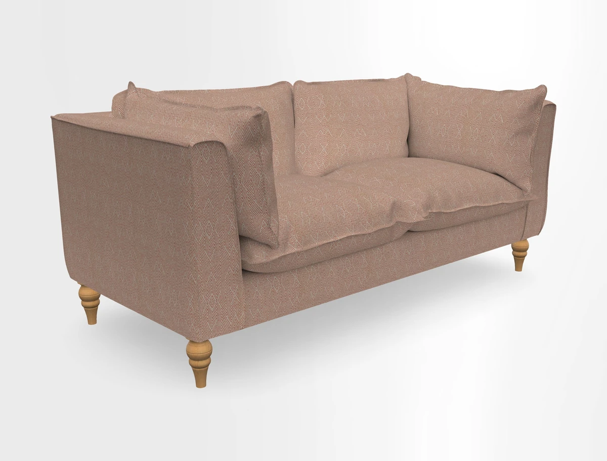 Aysgarth 3 Seater Sofa in Furrow Stripe Broad and Furrow Stripe Narrow Sunflower