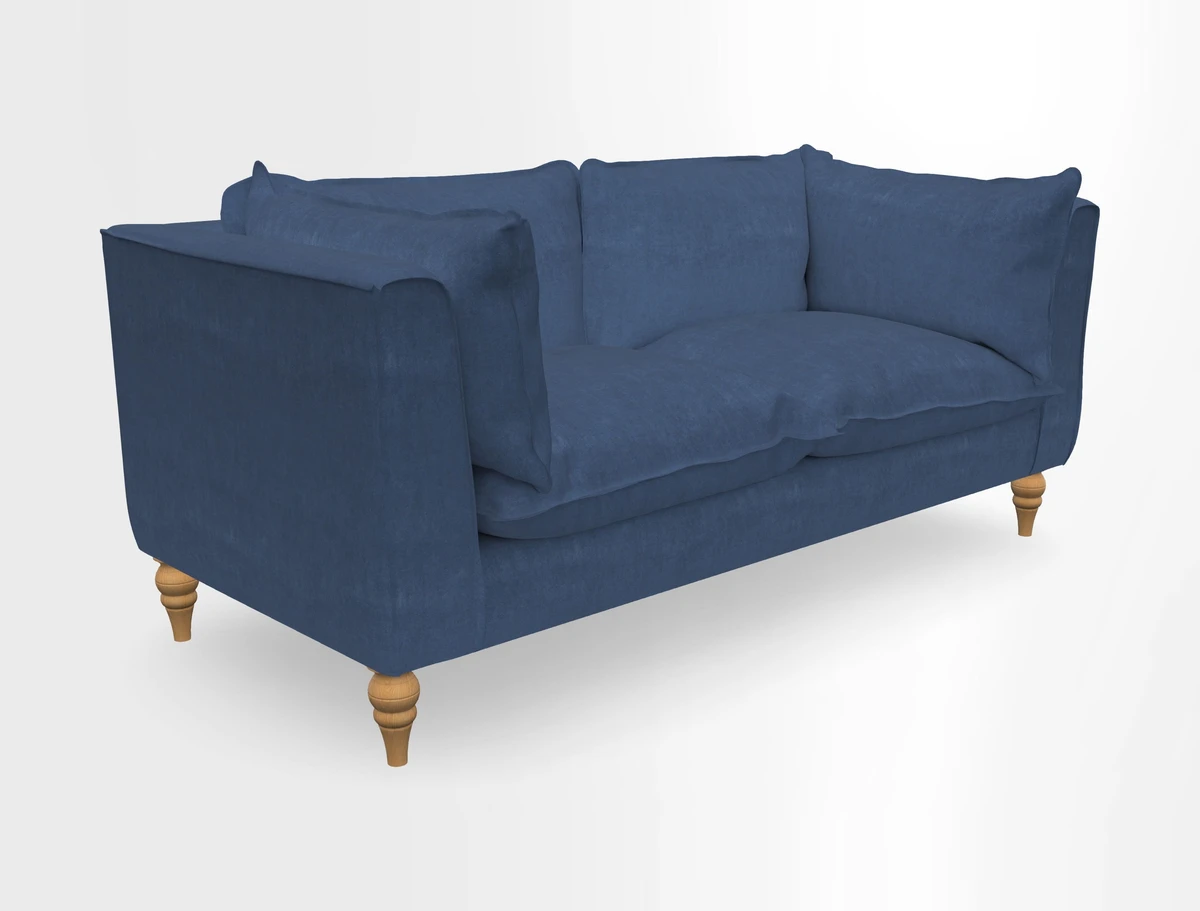 Aysgarth 3 Seater Sofa in Furrow Stripe Broad and Furrow Stripe Narrow Sunflower