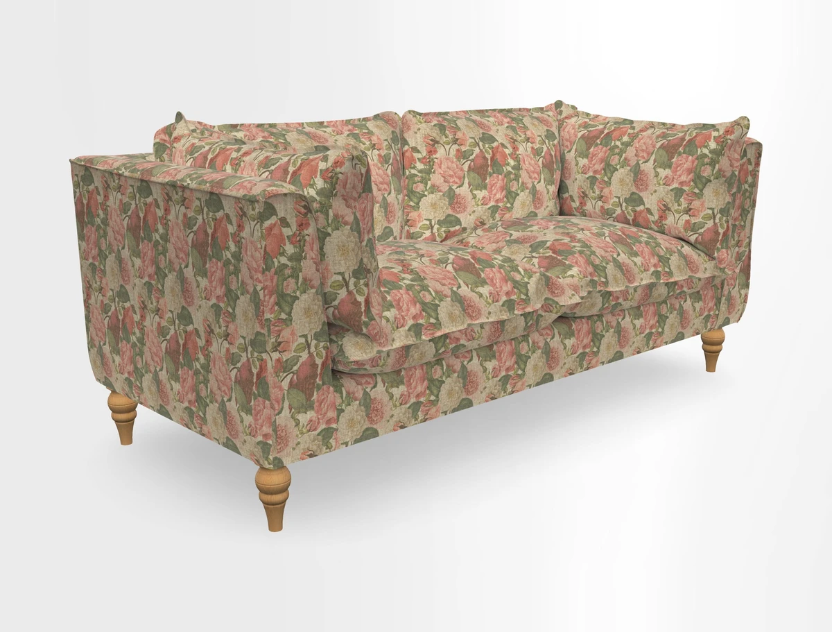 Aysgarth 3 Seater Sofa in Furrow Stripe Broad and Furrow Stripe Narrow Sunflower