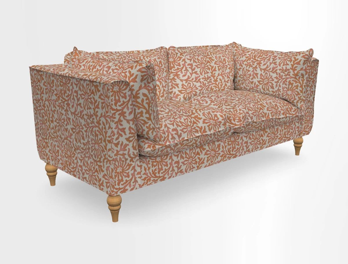 Aysgarth 3 Seater Sofa in Furrow Stripe Broad and Furrow Stripe Narrow Sunflower