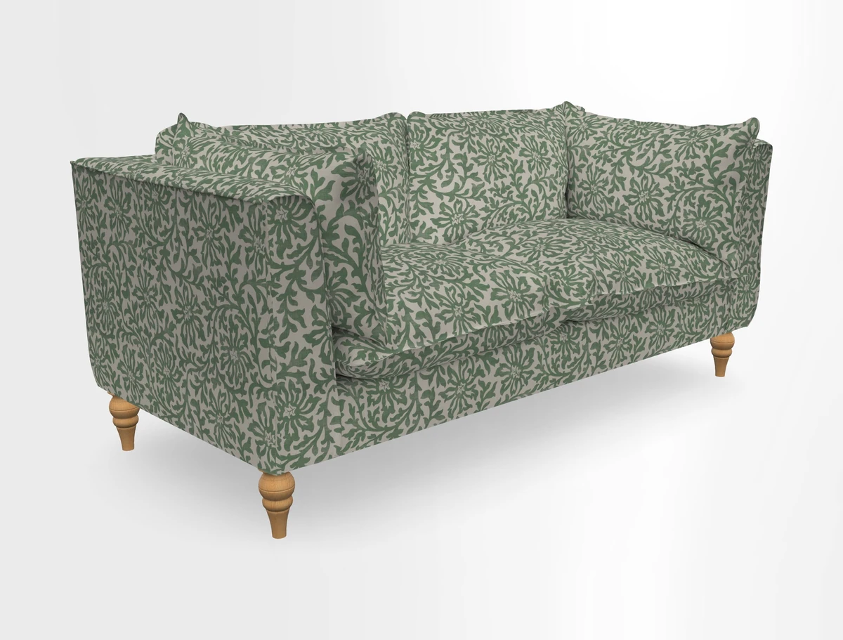 Aysgarth 3 Seater Sofa in Furrow Stripe Broad and Furrow Stripe Narrow Sunflower