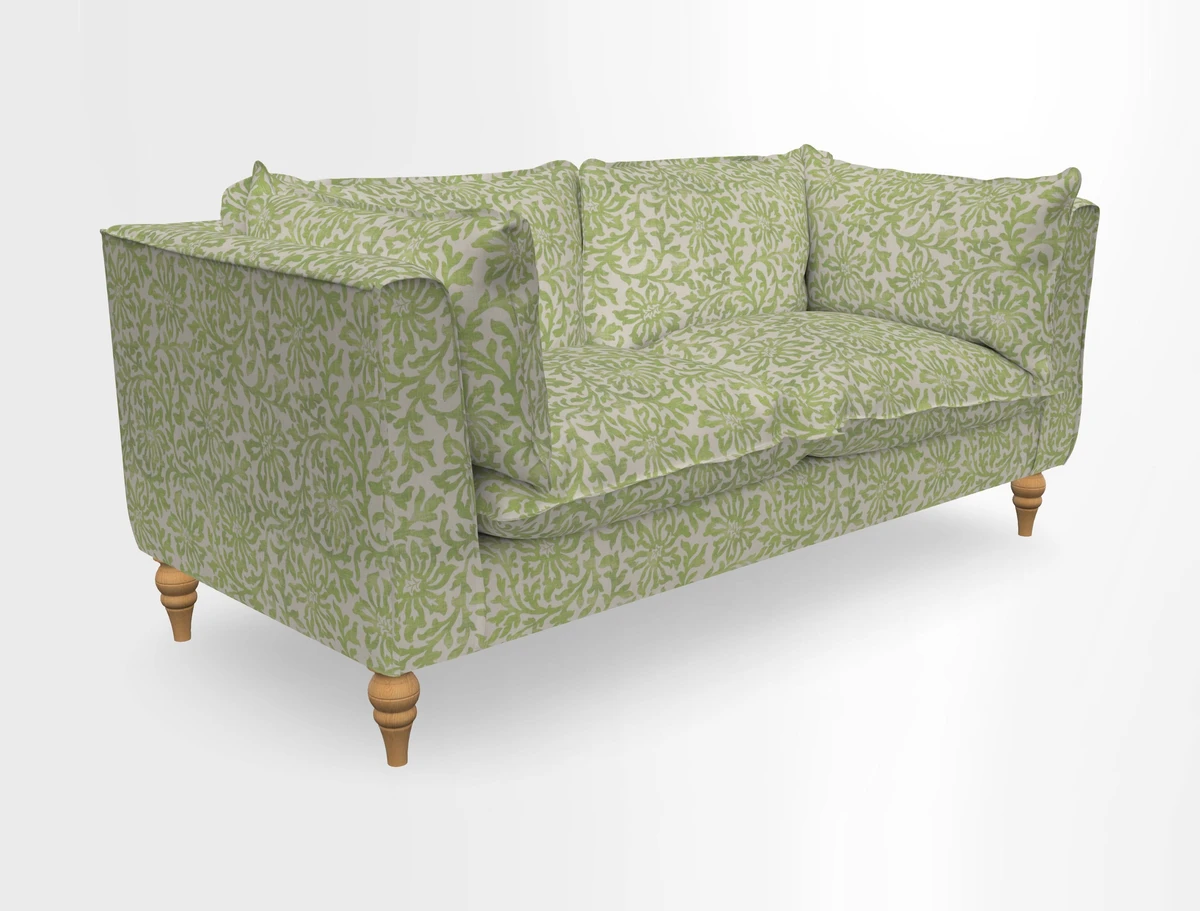 Aysgarth 3 Seater Sofa in Furrow Stripe Broad and Furrow Stripe Narrow Sunflower