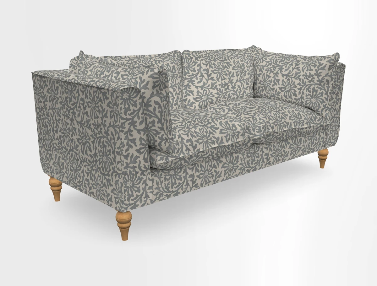 Aysgarth 3 Seater Sofa in Furrow Stripe Broad and Furrow Stripe Narrow Sunflower