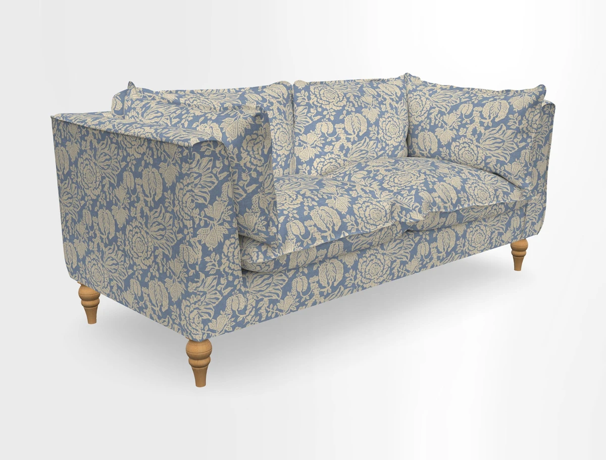 Aysgarth 3 Seater Sofa in Furrow Stripe Broad and Furrow Stripe Narrow Sunflower