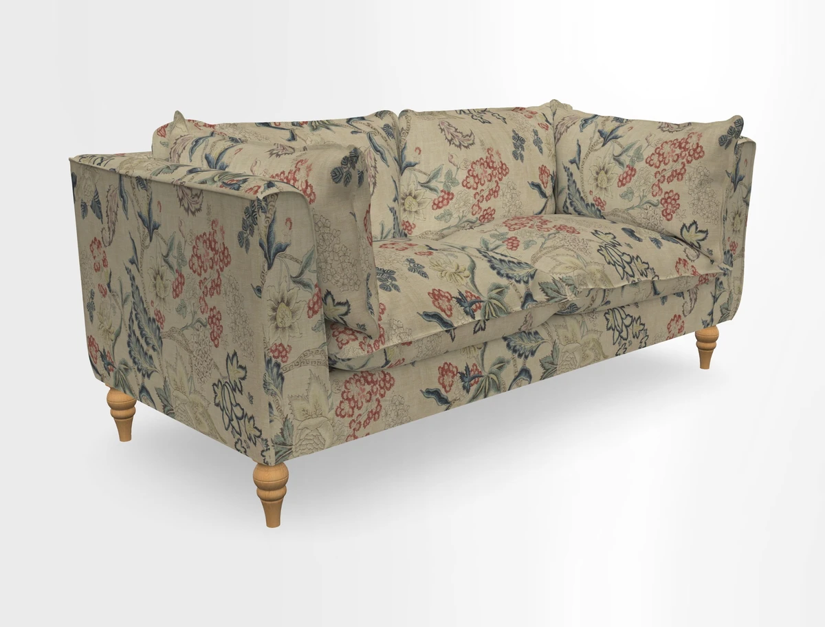 Aysgarth 3 Seater Sofa in Furrow Stripe Broad and Furrow Stripe Narrow Sunflower
