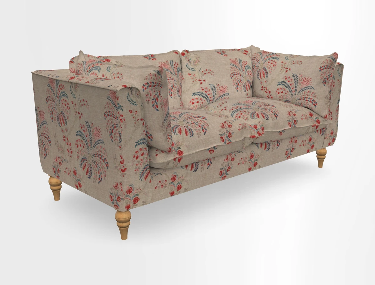 Aysgarth 3 Seater Sofa in Furrow Stripe Broad and Furrow Stripe Narrow Sunflower
