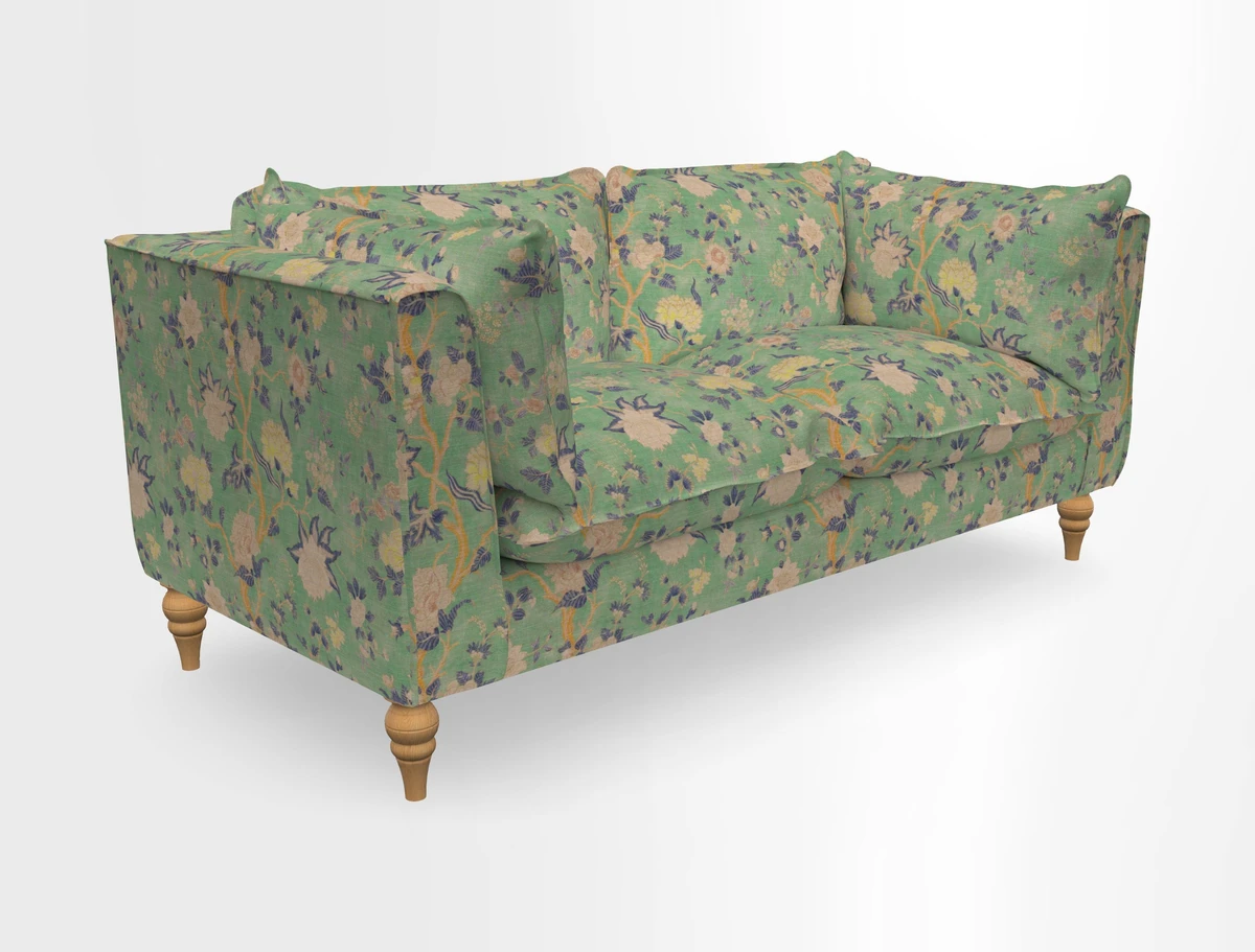 Aysgarth 3 Seater Sofa in Furrow Stripe Broad and Furrow Stripe Narrow Sunflower