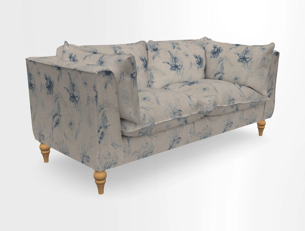 Aysgarth 3 Seater Sofa in Furrow Stripe Broad and Furrow Stripe Narrow Sunflower