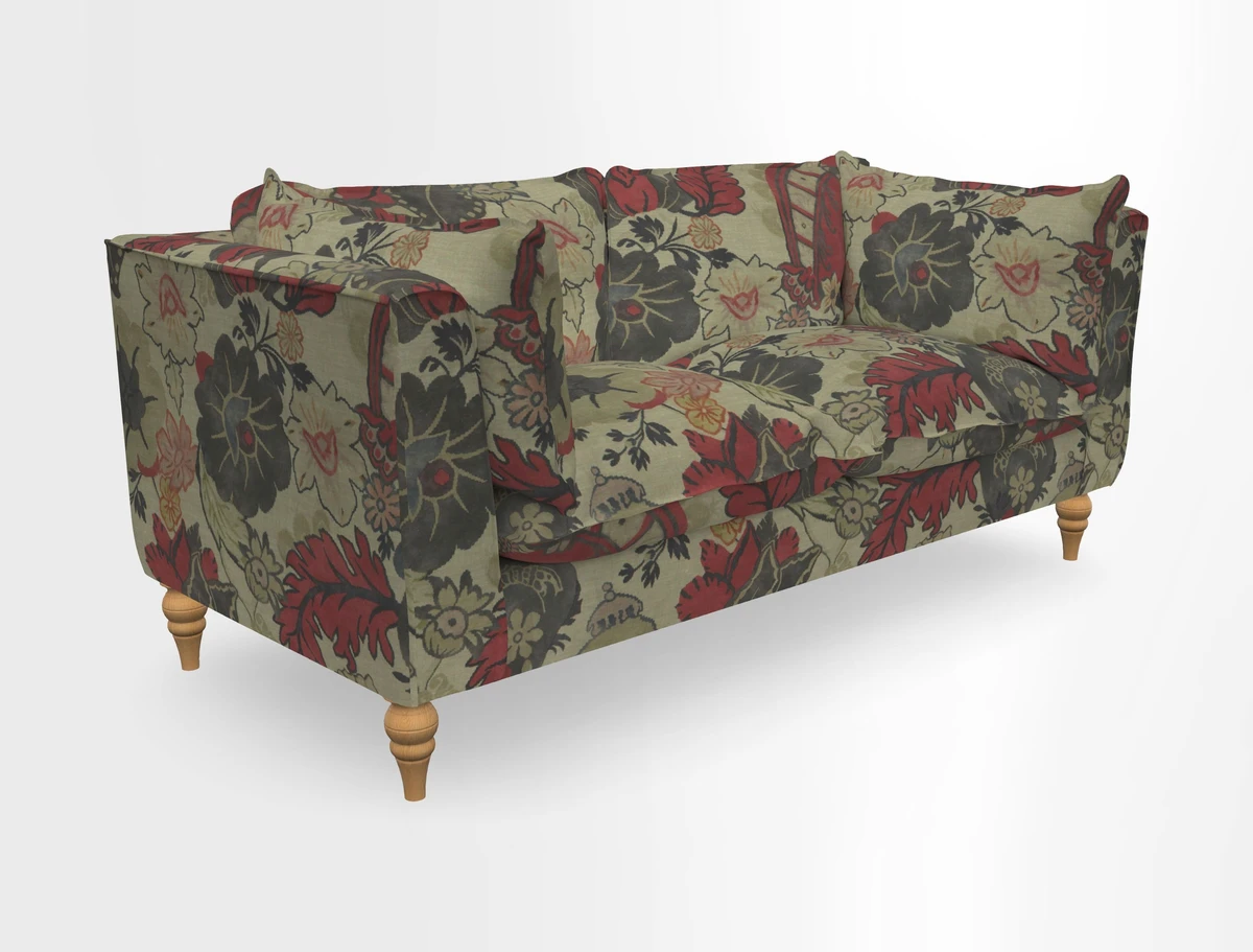 Aysgarth 3 Seater Sofa in Furrow Stripe Broad and Furrow Stripe Narrow Sunflower