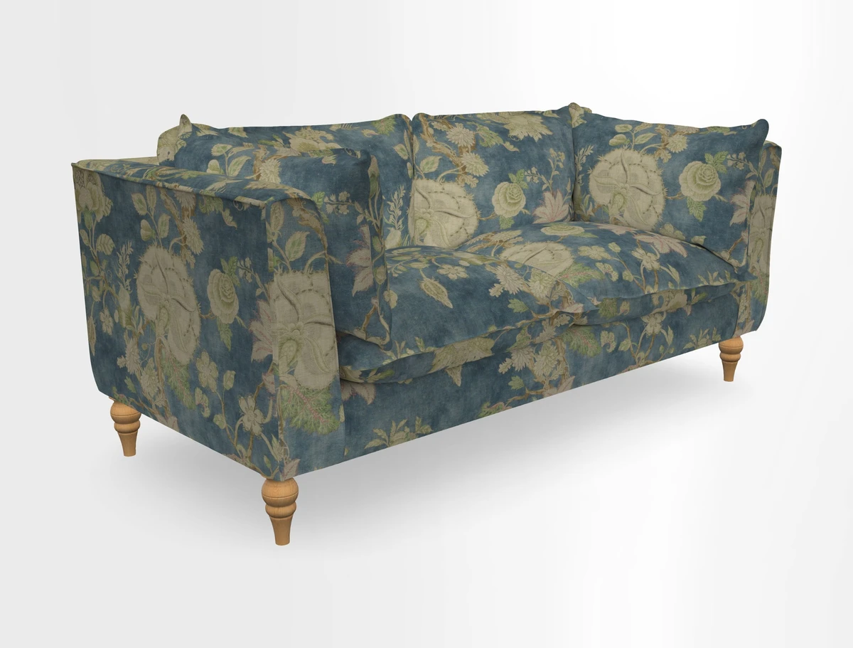 Aysgarth 3 Seater Sofa in Furrow Stripe Broad and Furrow Stripe Narrow Sunflower