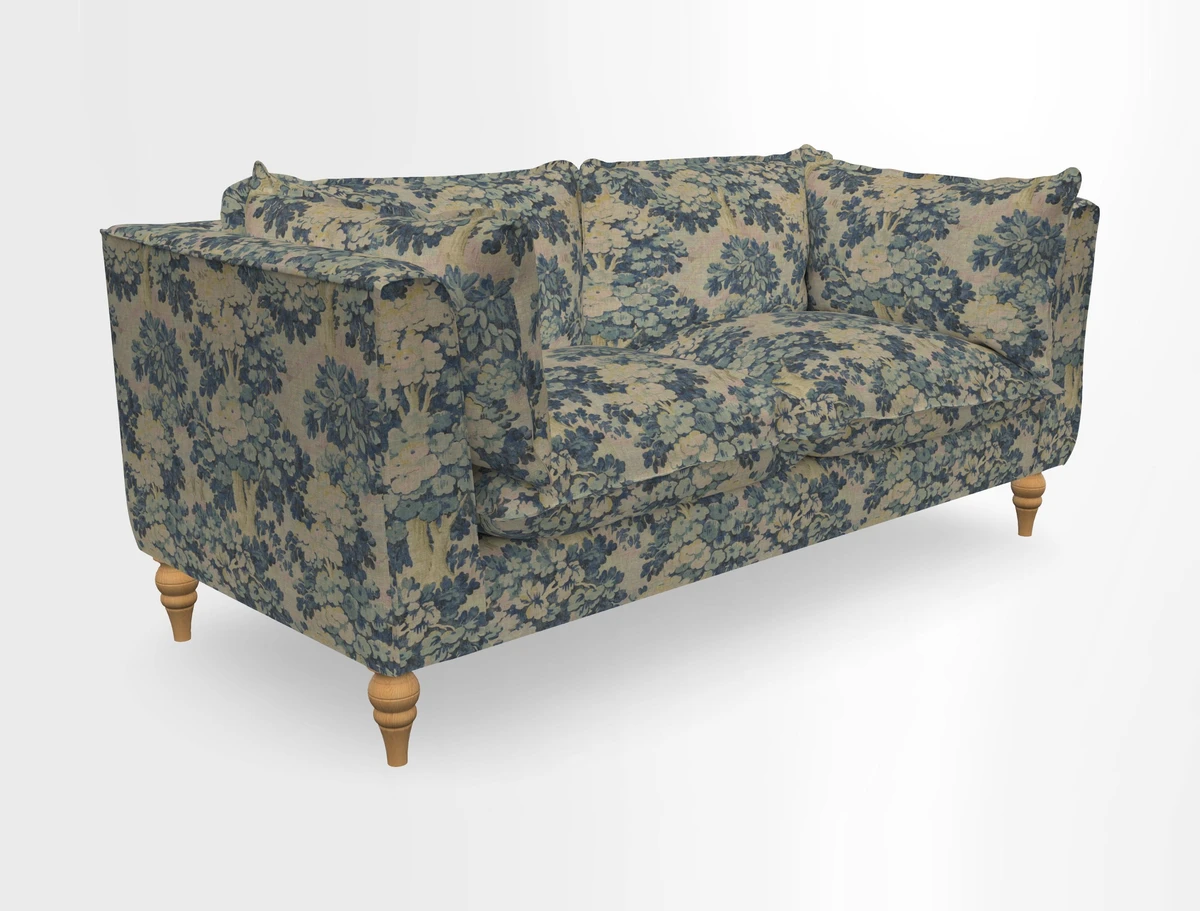 Aysgarth 3 Seater Sofa in Furrow Stripe Broad and Furrow Stripe Narrow Sunflower