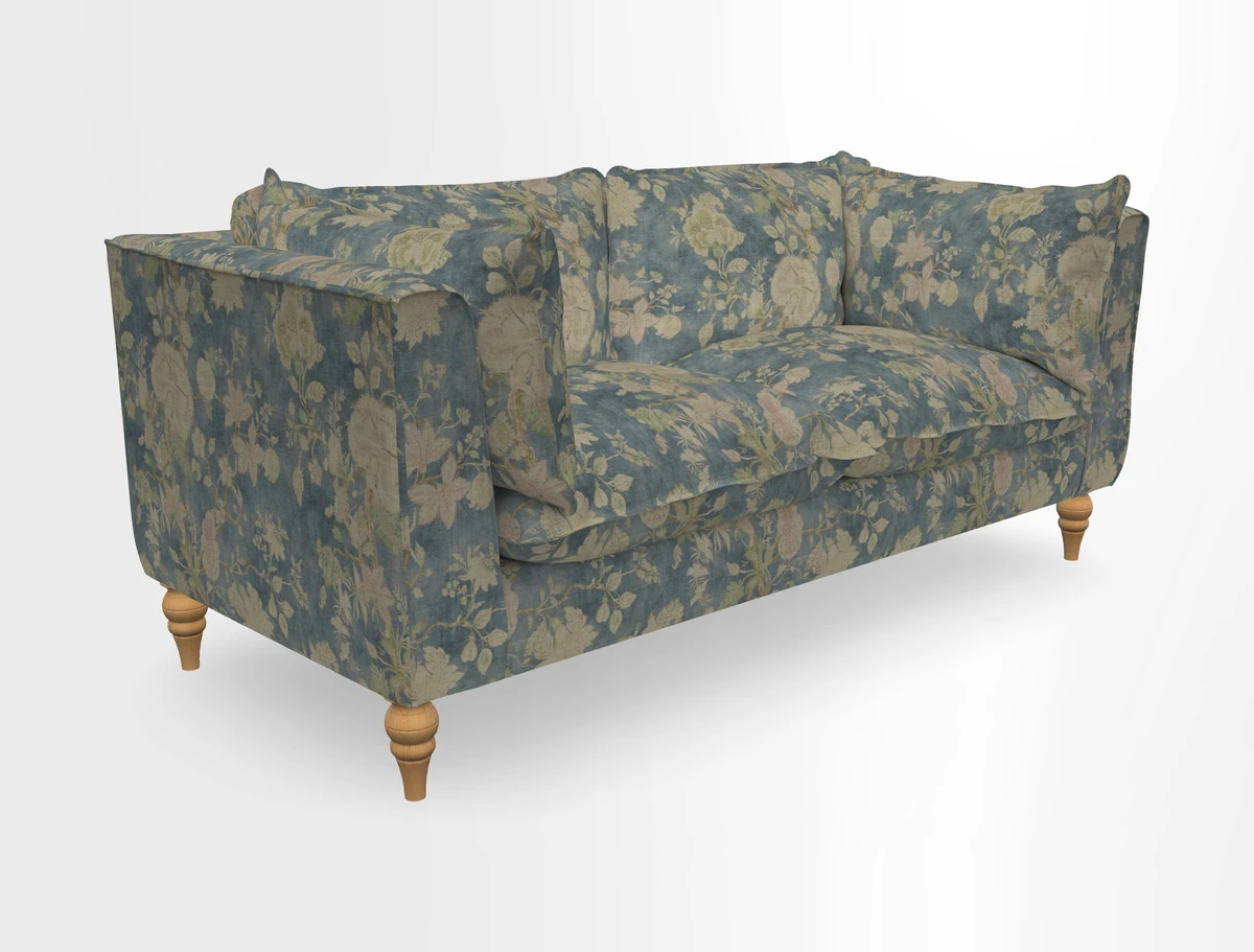 Aysgarth 3 Seater Sofa in Furrow Stripe Broad and Furrow Stripe Narrow Sunflower