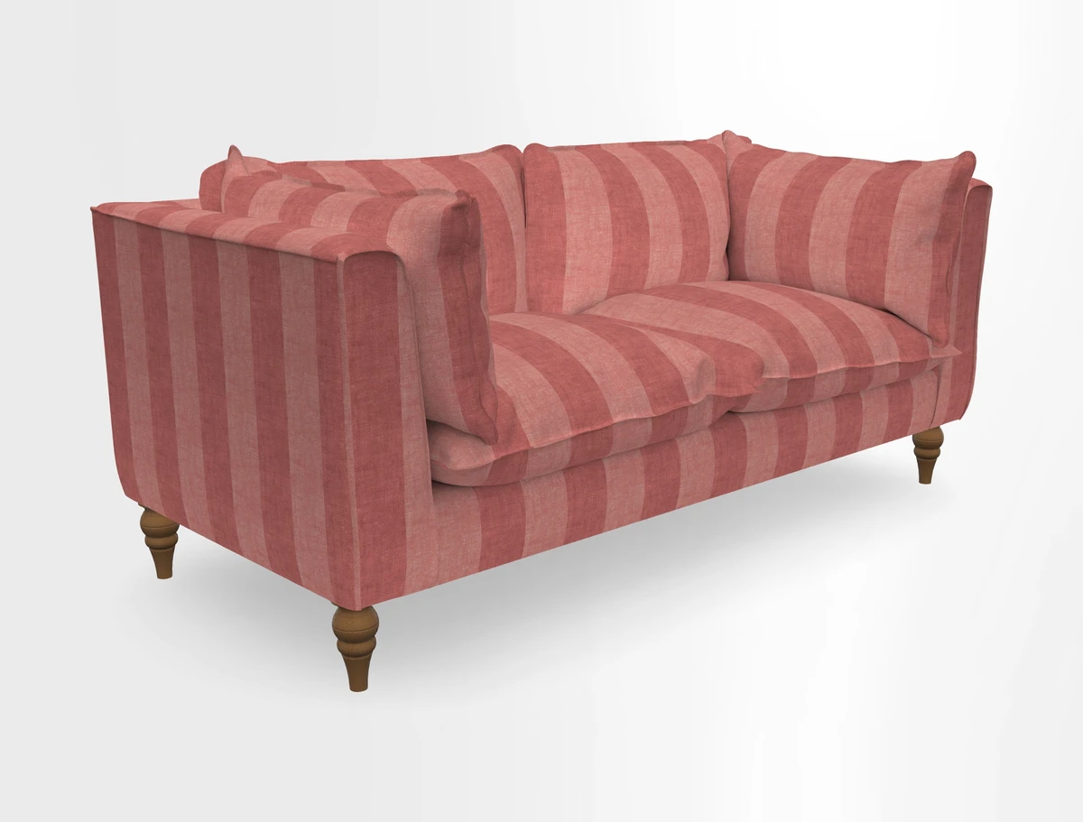Aysgarth 3 Seater Sofa in Furrow Stripe Broad and Furrow Stripe Narrow Sunflower