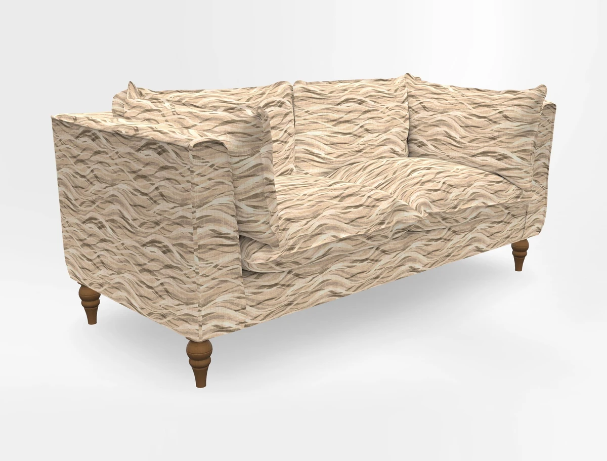Aysgarth 3 Seater Sofa in Furrow Stripe Broad and Furrow Stripe Narrow Sunflower