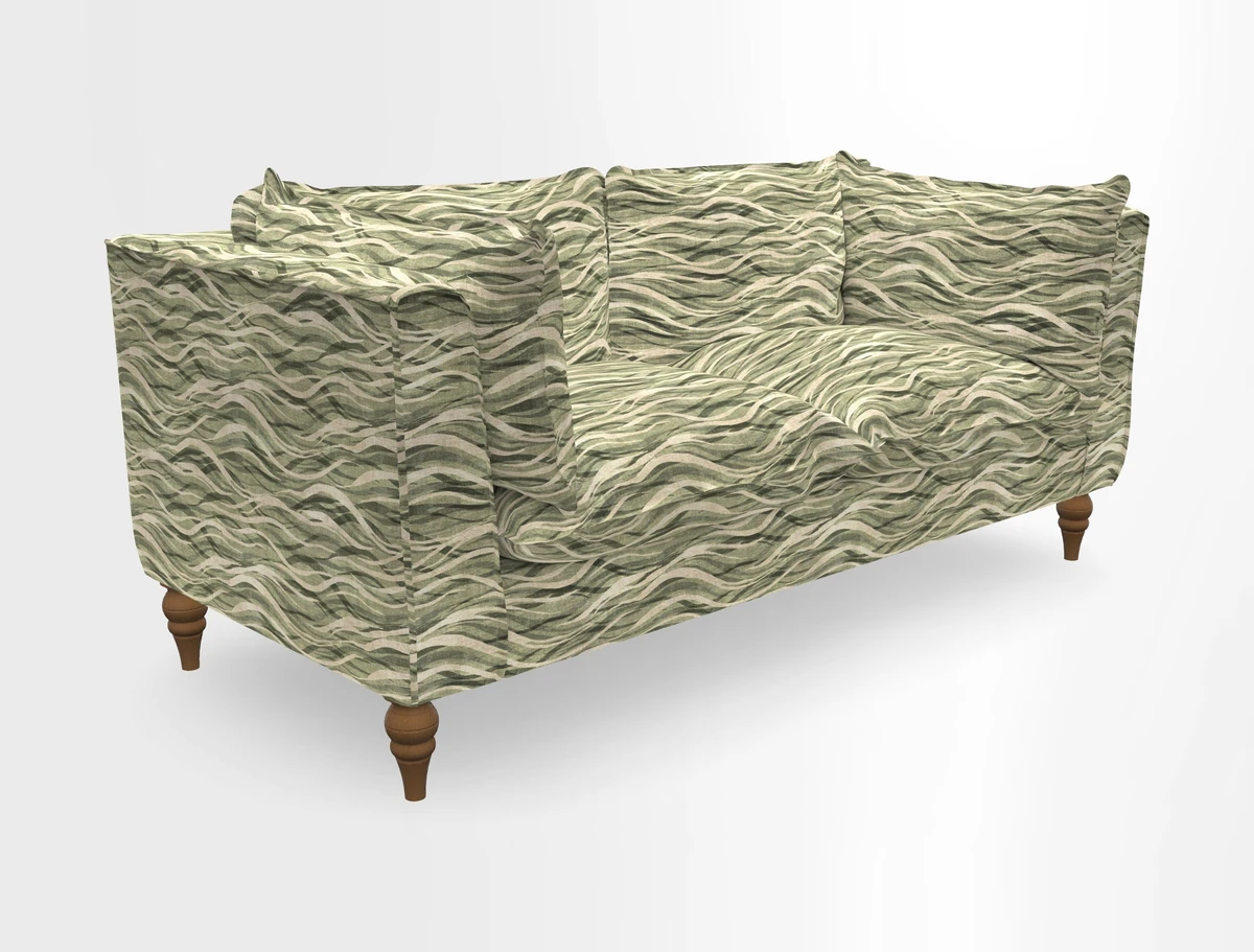 Aysgarth 3 Seater Sofa in Furrow Stripe Broad and Furrow Stripe Narrow Sunflower
