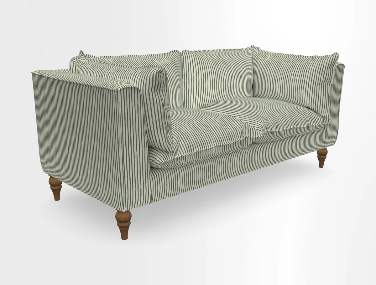 Aysgarth 3 Seater Sofa in Furrow Stripe Broad and Furrow Stripe Narrow Sunflower