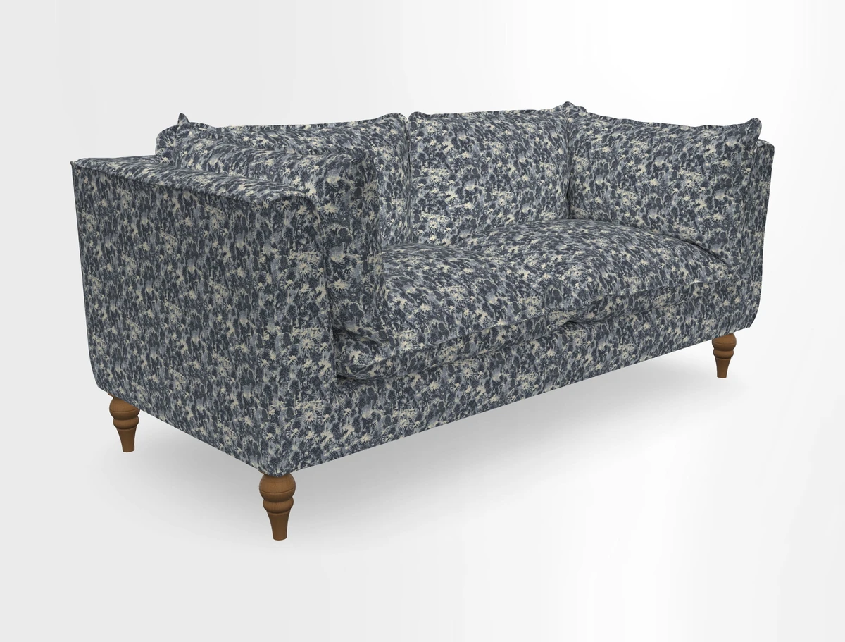 Aysgarth 3 Seater Sofa in Furrow Stripe Broad and Furrow Stripe Narrow Sunflower