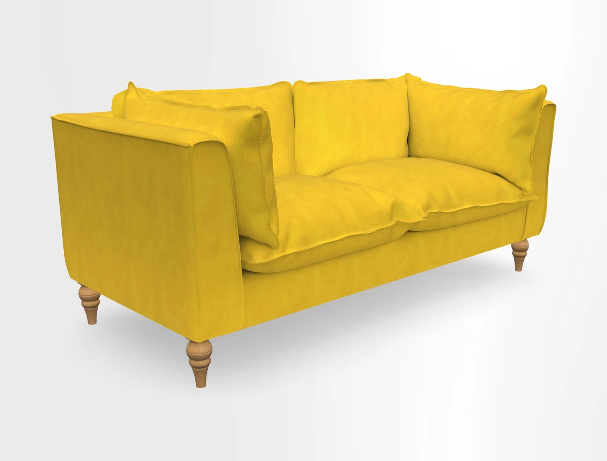 Aysgarth 3 Seater Sofa in Furrow Stripe Broad and Furrow Stripe Narrow Sunflower