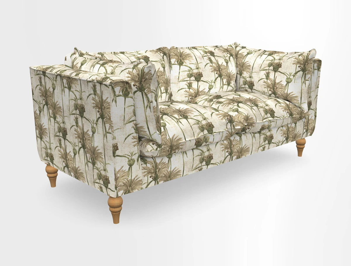 Aysgarth 3 Seater Sofa in Furrow Stripe Broad and Furrow Stripe Narrow Sunflower