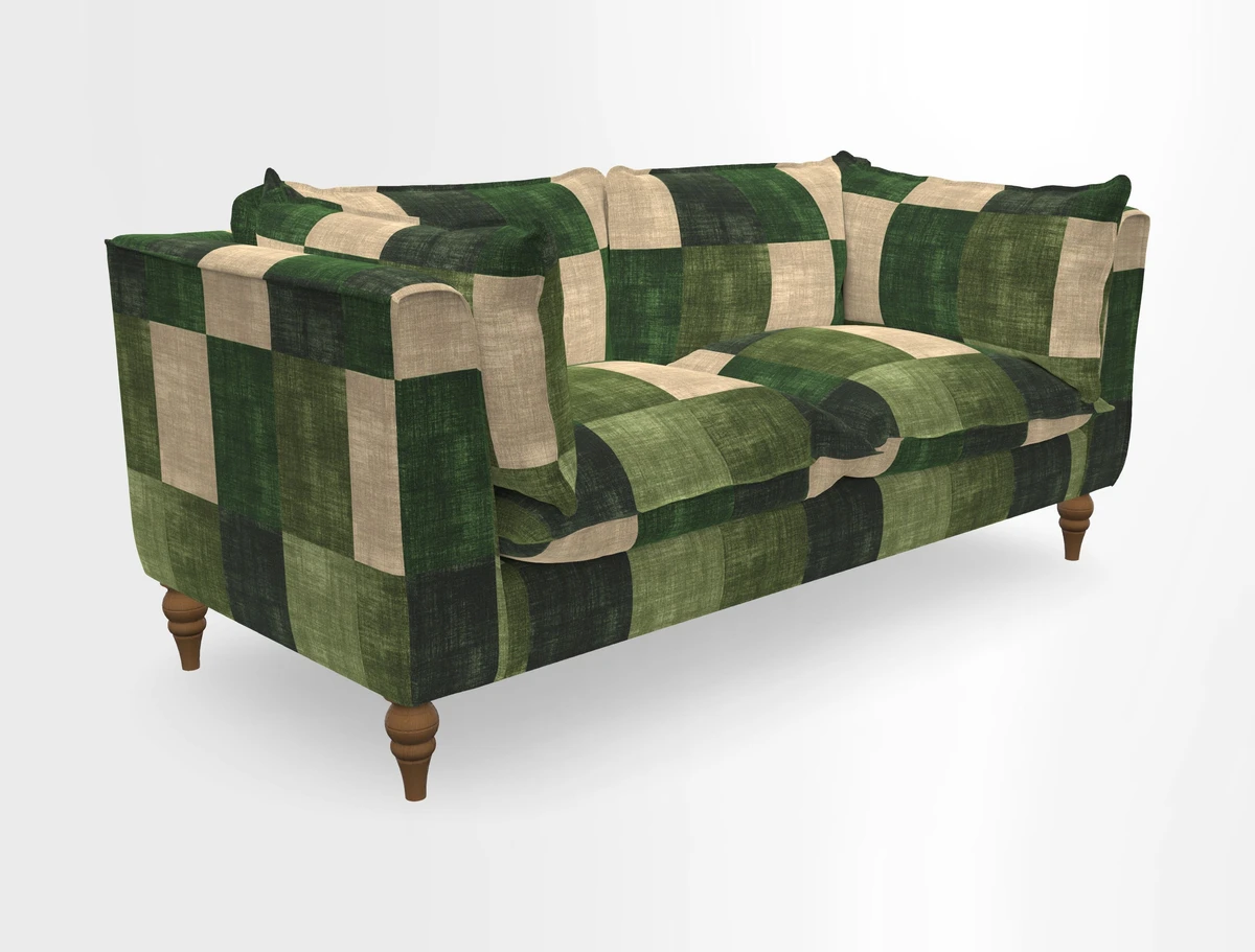 Aysgarth 3 Seater Sofa in Furrow Stripe Broad and Furrow Stripe Narrow Sunflower