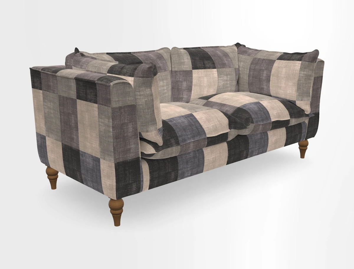 Aysgarth 3 Seater Sofa in Furrow Stripe Broad and Furrow Stripe Narrow Sunflower
