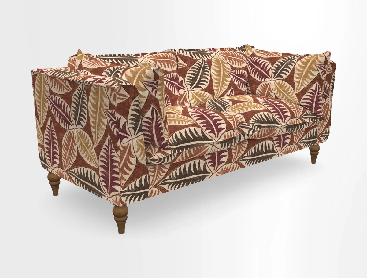 Aysgarth 3 Seater Sofa in Furrow Stripe Broad and Furrow Stripe Narrow Sunflower