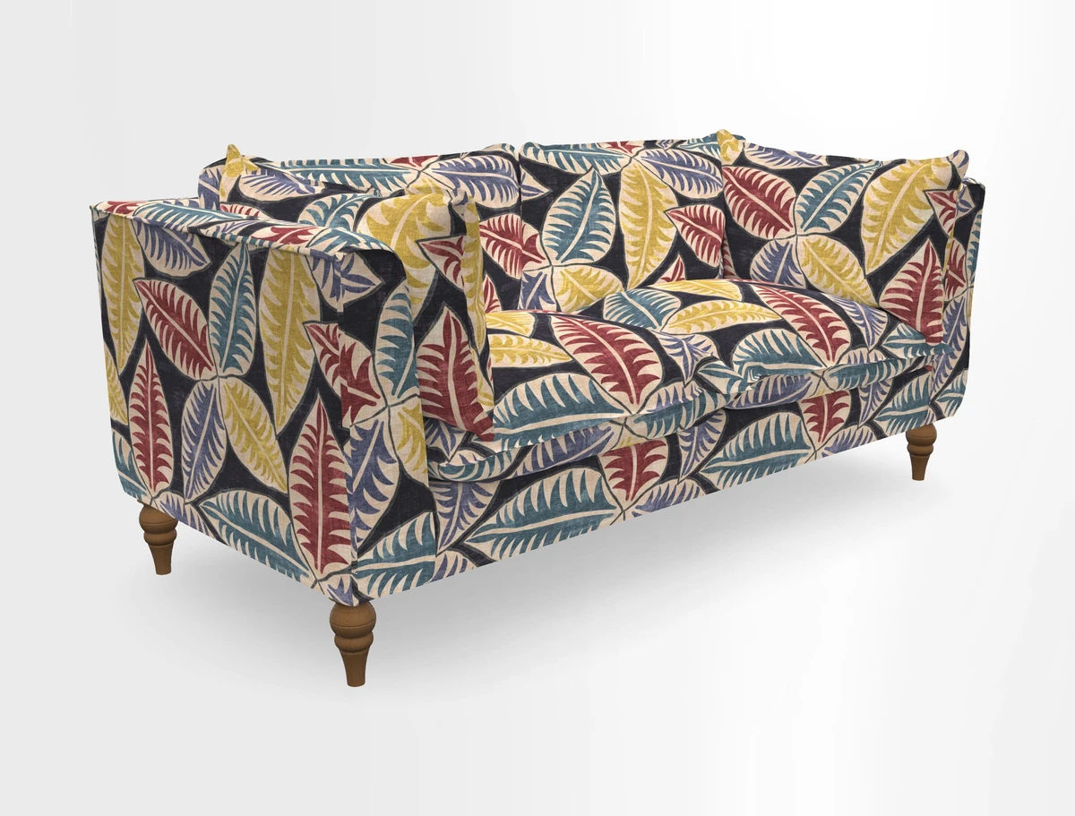 Aysgarth 3 Seater Sofa in Furrow Stripe Broad and Furrow Stripe Narrow Sunflower
