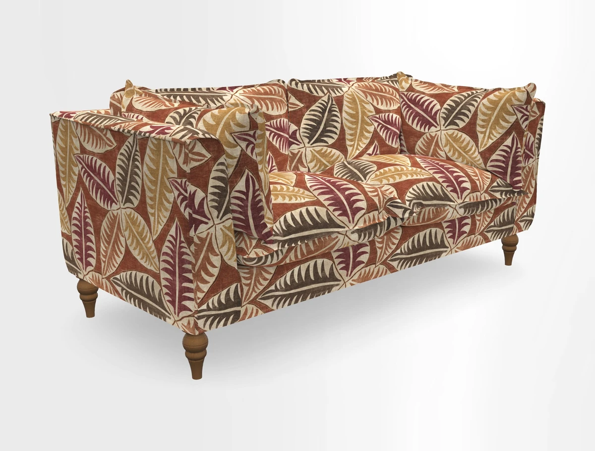 Aysgarth 3 Seater Sofa in Furrow Stripe Broad and Furrow Stripe Narrow Sunflower