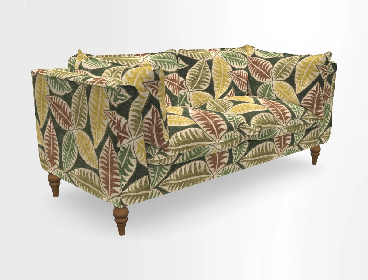 Aysgarth 3 Seater Sofa in Furrow Stripe Broad and Furrow Stripe Narrow Sunflower