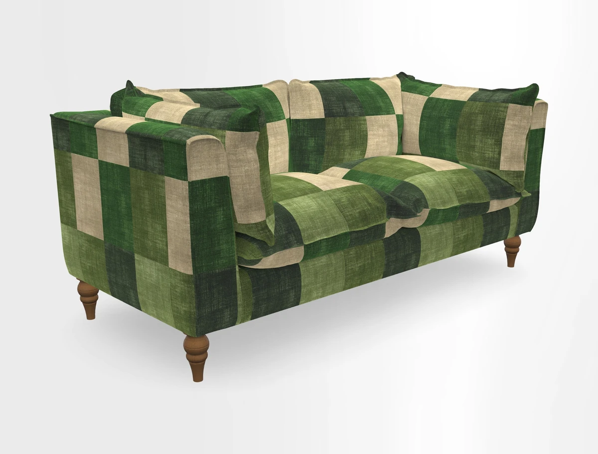 Aysgarth 3 Seater Sofa in Furrow Stripe Broad and Furrow Stripe Narrow Sunflower
