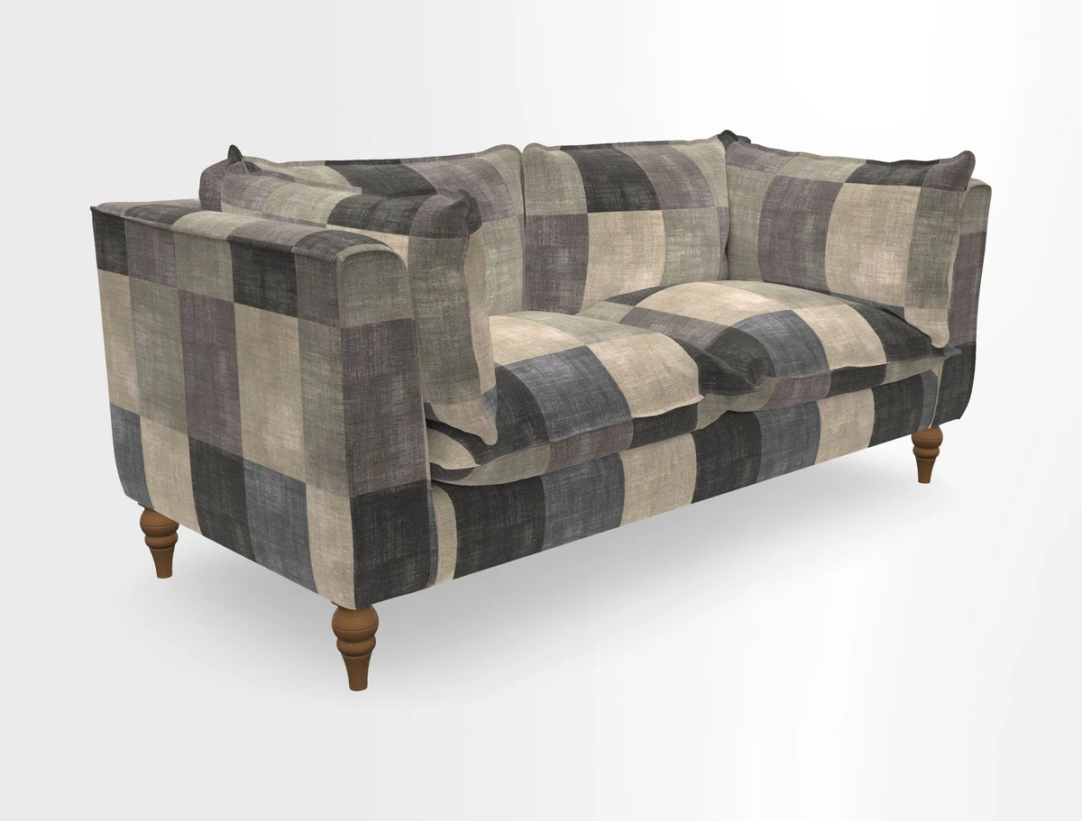 Aysgarth 3 Seater Sofa in Furrow Stripe Broad and Furrow Stripe Narrow Sunflower