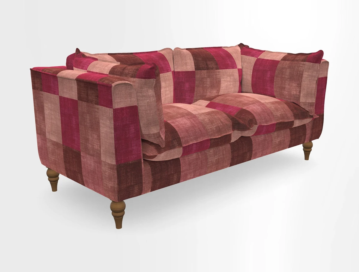 Aysgarth 3 Seater Sofa in Furrow Stripe Broad and Furrow Stripe Narrow Sunflower