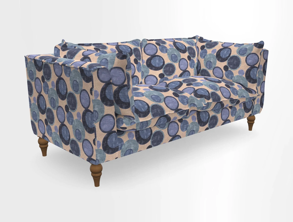Aysgarth 3 Seater Sofa in Furrow Stripe Broad and Furrow Stripe Narrow Sunflower