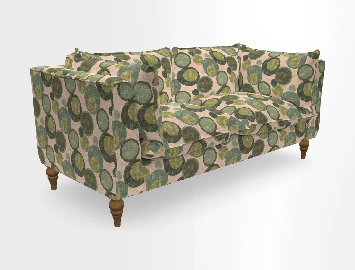 Aysgarth 3 Seater Sofa in Furrow Stripe Broad and Furrow Stripe Narrow Sunflower